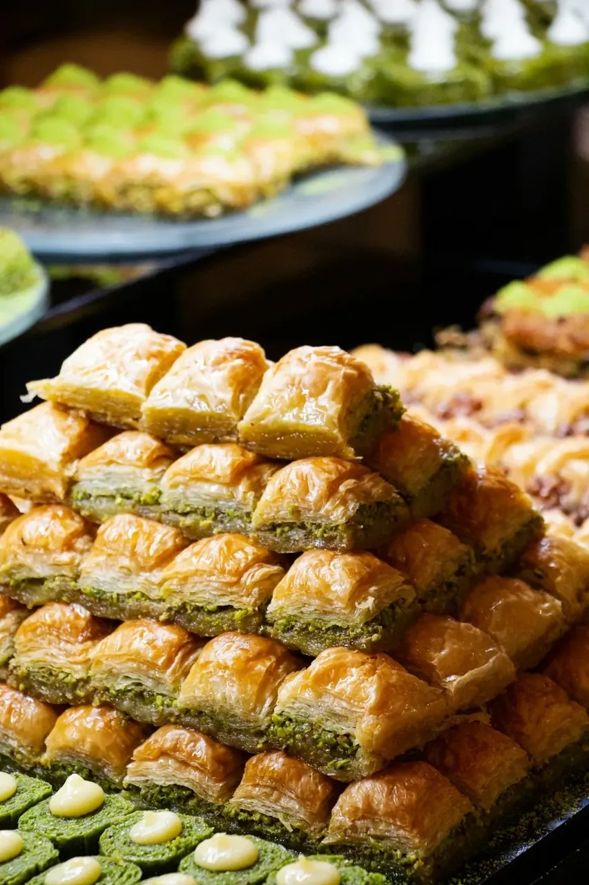 Frische Baklava mit Pistazien