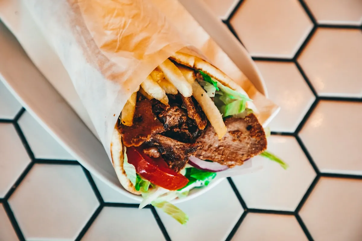 Frischer Döner im Fladenbrot
